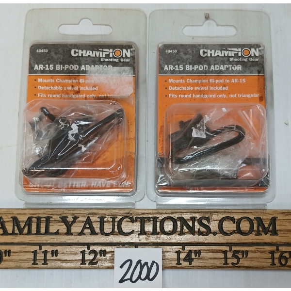 LOT OF 2 - CHAMPION AR-15 BIPOD ADAPTORS