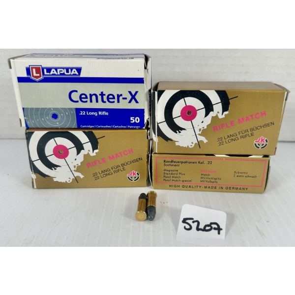 AMMO: 200X LAPUA .22 LR MATCH 