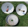Image 3 : LOT OF 3 - ENAMEL LIGHT SHADES - INCL PEMEO