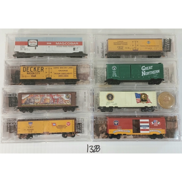 LOT OF 8 - MICRO TRAINS - NEW YORK CENTRAL, ERIE, MAGCOBAR, DECKER, GREAT NORTHERN, ETC