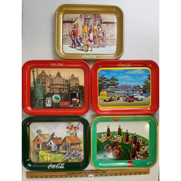 LOT OF 5 - COCA-COLA TRAYS