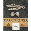 Image 2 : LOT OF 2 - SHERMAN PINK TONE CLIP-ON EARRINGS & BROOCH