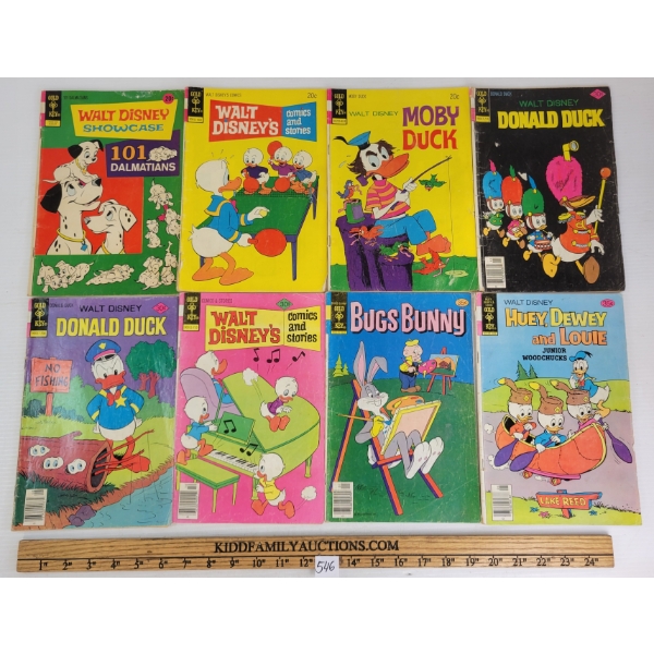 LOT OF 8 - GOLDEN KEY COMIC BOOKS - INCL DONALD DUCK, BUGS BUNNY, HUEY, DEWEY & LOUIE, ETC