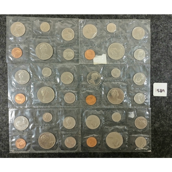 LOT OF 6 - 1968-1970 RCM UNCIRCULATED PROOF SETS