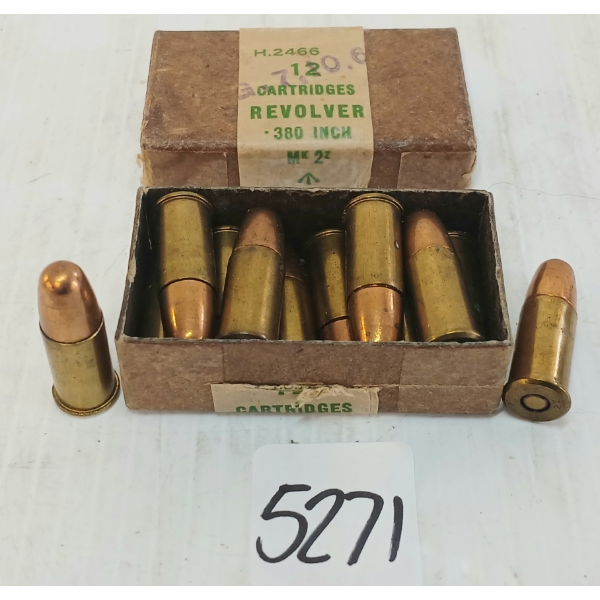 AMMO: 12X BRITISH MILITARY .380IN - C.F. REVOLVER
