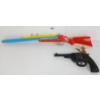 Image 2 : LOT OF 2 - WYANDOTTE ME & MY BUDDY PISTOL & SKEET PRACTICE - TIN TOY GUNS