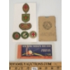 Image 2 : LOT OF 3 - BARRIE SCHOOL PENNY BANK BOOK, NEW YORK SOUVENIR TICKETS, & BOY SCOUT BADGES