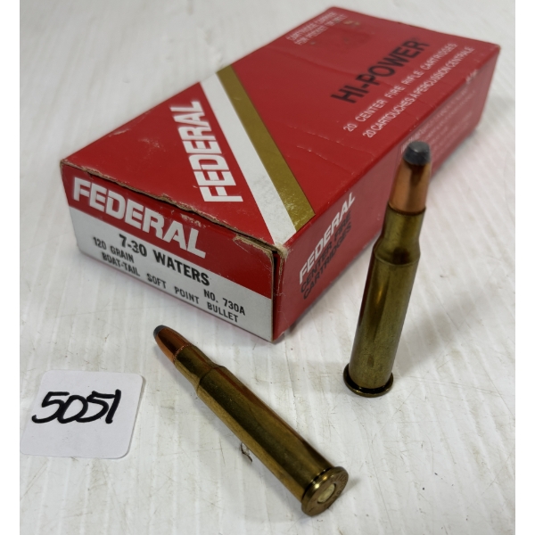 AMMO: 20X FEDERAL .7-30 WATERS - 120GR 