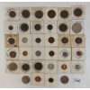 LOT OF 34 - WORLD COINS & TOKENS - INCL LARGE CENTS & SILVER PCS