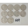 Image 2 : LOT OF 10 - 1964 CDN 25 CENT SILVER COINS