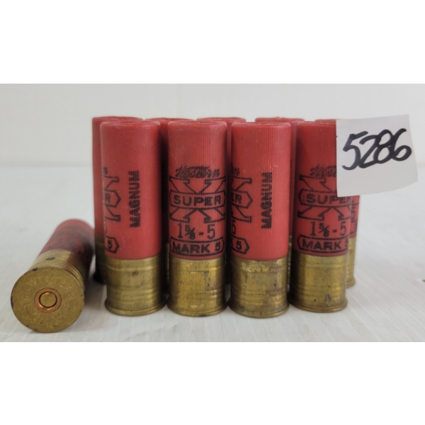 AMMO: 9X WINCHESTER SUPER-X 12GA - 3IN - #5 - FACTORY