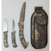 Image 2 : MOSSY OAK 3PC HUNTING KNIFE SET W/ CARRIER