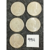 Image 2 : LOT OF 5 - 1961 CDN 50 CENT SILVER COINS