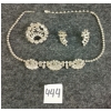 Image 1 : LOT OF 3 - SHERMAN RHINESTONE NECKLACE, BROOCH & CLIP ON EARRINGS