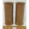 Image 1 : LOT OF 2 - WWI ETCHED BRASS ARTILLERY SHELLS - TRENCH ART VASES