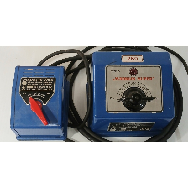 LOT OF 2 - MARKLIN SUPER 280 & 278A MODEL TRAIN TRANSFORMERS