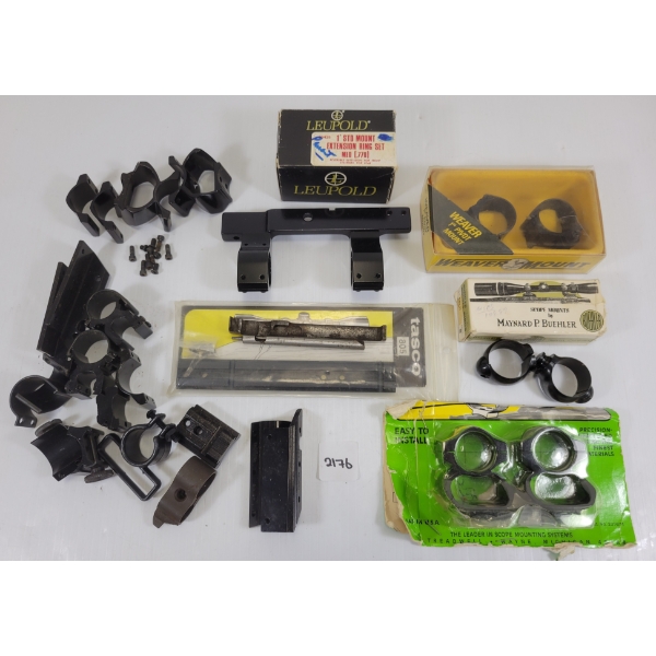 JOB LOT - WINCHESTER 1894 FIRING PIN, MAUSER 98 EXTRACTOR, WEAVER 1IN SCOPE RINGS, ETC