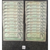 Image 1 : LOT OF 21 - 1967 CDN $1 BANKNOTES