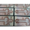 Image 3 : LOT OF 16 - 1986 CDN $2 BANKNOTES