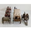 Image 4 : LOT OF 2 - BRITAINS LTD. LEAD HORSES & WAGONS - INCL CANNON