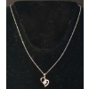 Image 1 : STERLING & CZ HEART NECKLACE