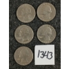 Image 2 : LOT OF 5 - U.S. 25 CENT COINS - 1965 TO 1973