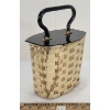 Image 3 : DORSET REX FIFTH AVE LUCITE WOVEN BASKET PURSE BOX
