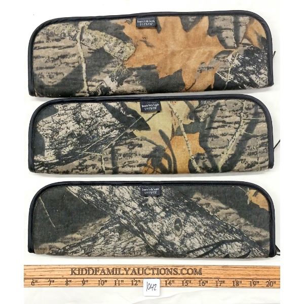 LOT OF 3 - DOWIE KNIFE CAMO SOFT CASES