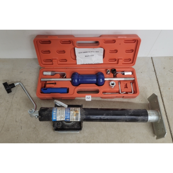 LOT OF 2 - POWERFIST DENT PULLER KIT & TRAILER JACK