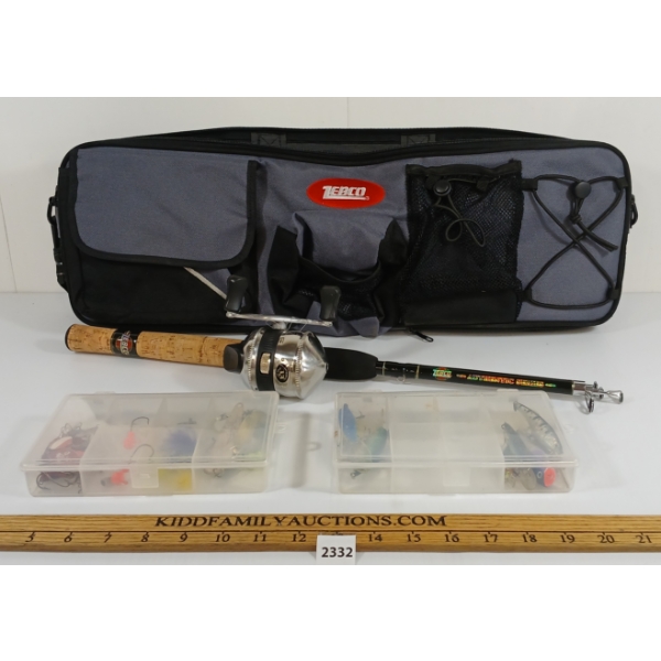 ZEBCO FISHING KIT - INCL, ROD, REEL & LURES