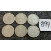Image 2 : LOT OF 6 - 1968 CDN 25 CENT COINS