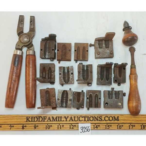 LOT OF 10 - VINTAGE BULLET MOULDS & RELOADING TOOLS