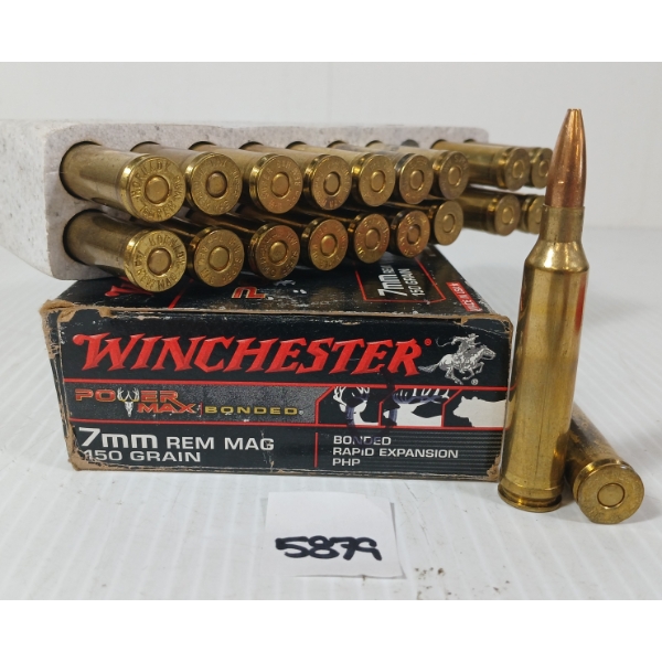 AMMO: 20X WINCHESTER POWER MAX BONDED 7MM REM MAG -150GR - BONDED RAPID EXP PHP