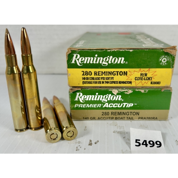 AMMO: 40X REMINGTON .280 REM - 140 GR SP & POLY TIP