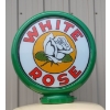 Image 2 : TOKHEIM GAS PUMP - REFINISHED AS WHITE ROSE W/ GLOBE