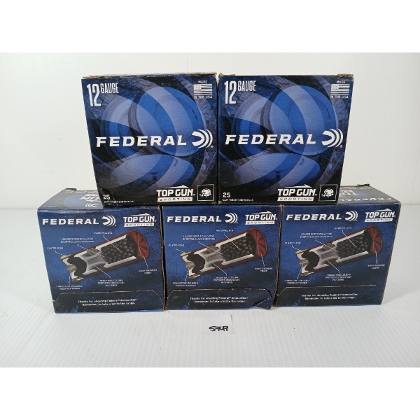 AMMO: 125X FEDERAL TOP GUN 12GA - 2 3/4IN - #7 1/2 SHOT 