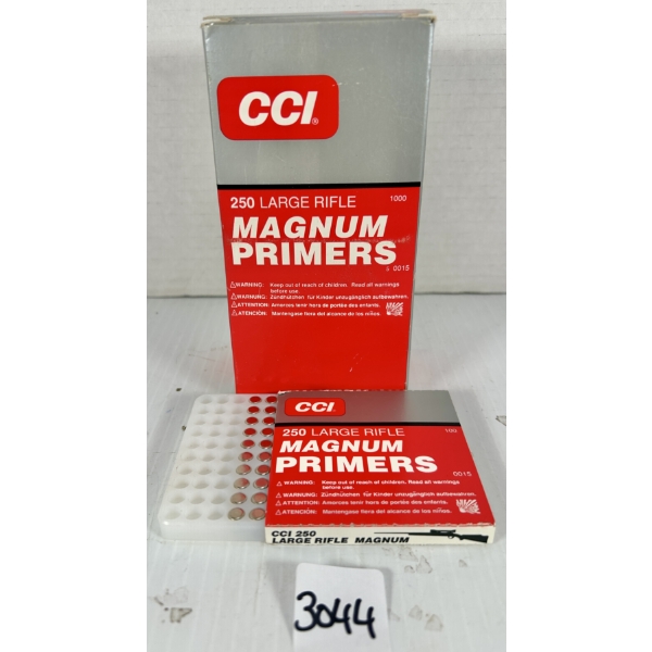 PRIMERS: 970X CCI NO. 250 LARGE RIFLE MAGNUM