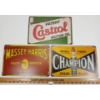 Image 1 : LOT OF 3 - MISC SST SIGNS - INCL MASSEY-HARRIS & CHAMPION, ETC.
