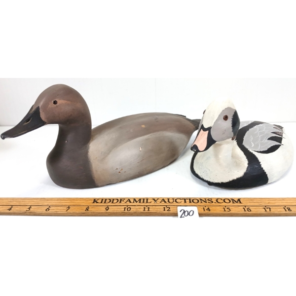 LOT OF 2 - DECOY DUCKS -  CIRCA LATE 20TH CENTURY