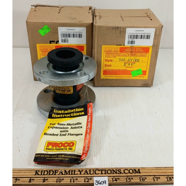 LOT OF 2 - PROCO EXPANSION JOINTS - 2X6IN 