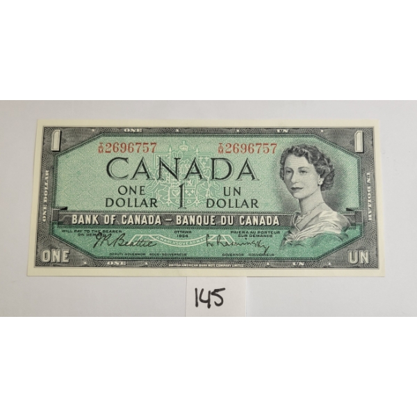 1954 CDN $1 BANKNOTE - UNCIRCULATED