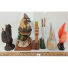 Image 2 : LOT OF 6 - FOLK ART & CERAMIC ROOSTERS