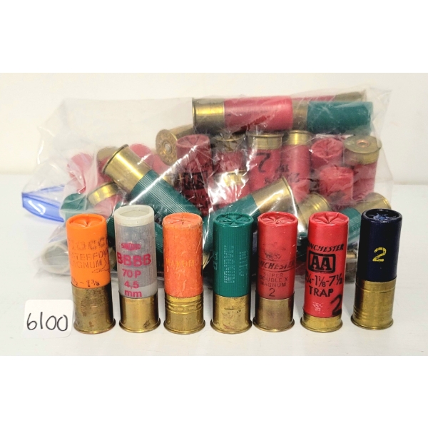 AMMO: APPROX 50X MIXED 12GA - RELOADS