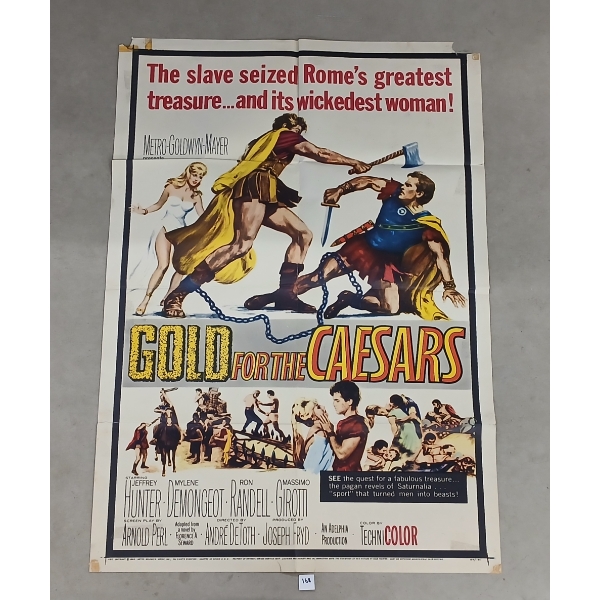 1964 "GOLD FOR THE CAESARS" MOVIE POSTER