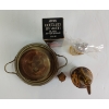 Image 3 : LOT OF 4 - BRASS SELTZER BOTTLE & SALTSHAKER, AVON OLAND AFTER SHAVE & SIPHON BOTTLE HOLDER