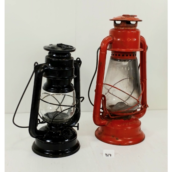 LOT OF 2 - DIETZ JUNIOR & MEVA LANTERNS - CIRCA 1930s - 1960s