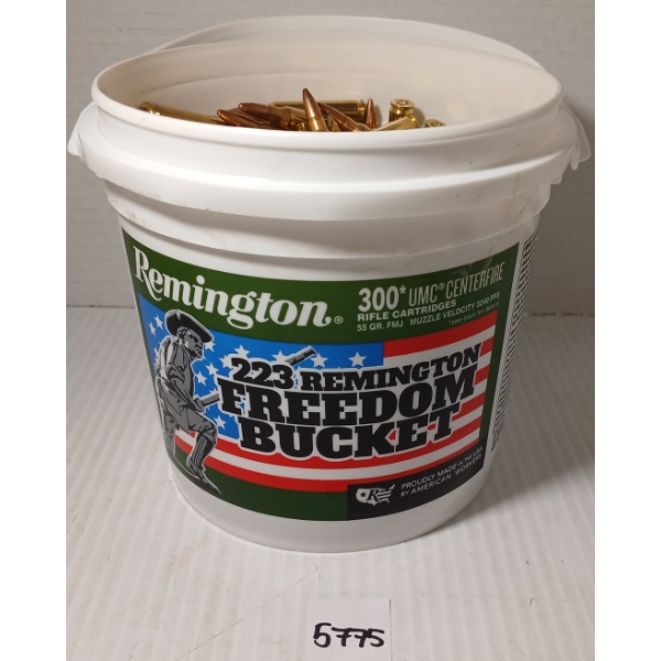 AMMO: APPROX 300X REMINGTON .223 REM - 55GR - FMJ - FREEDOM BUCKET