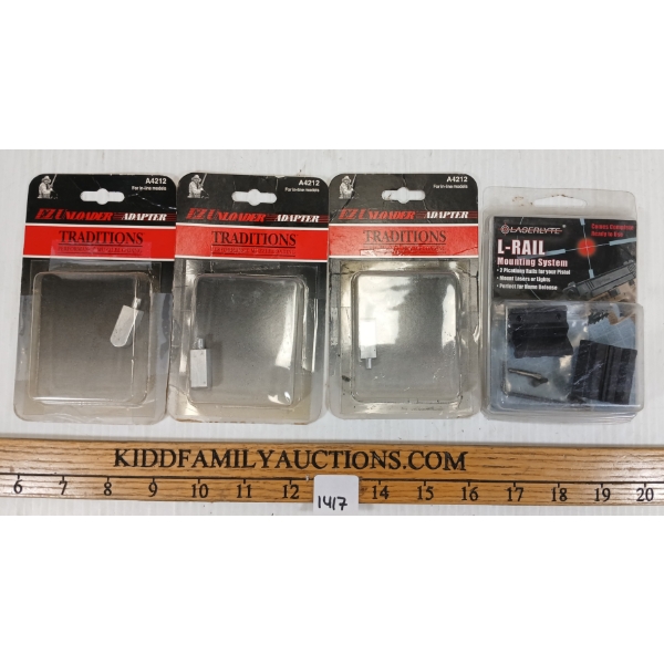 LOT OF 4 - MOUNTING SYSTEM & EZ UNLOADER ADAPTERS