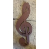 Image 1 : LOT OF 5 - TREBLE CLEF CUT OUTS - METAL - 33.5 INCH