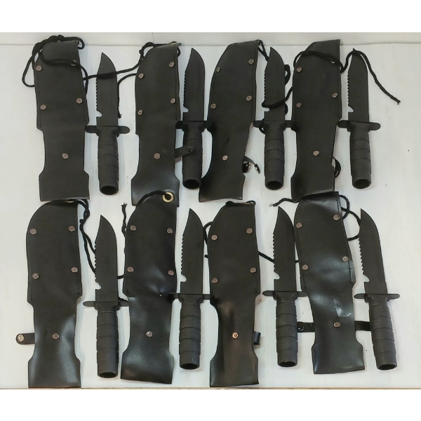 LOT OF 8 - SURVIVAL KNIVES W/ SHEATHS